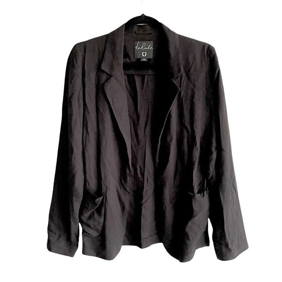 Aritzia Talula Kent Lightweight Open Front Blazer Black 2 - Picture 2 of 5